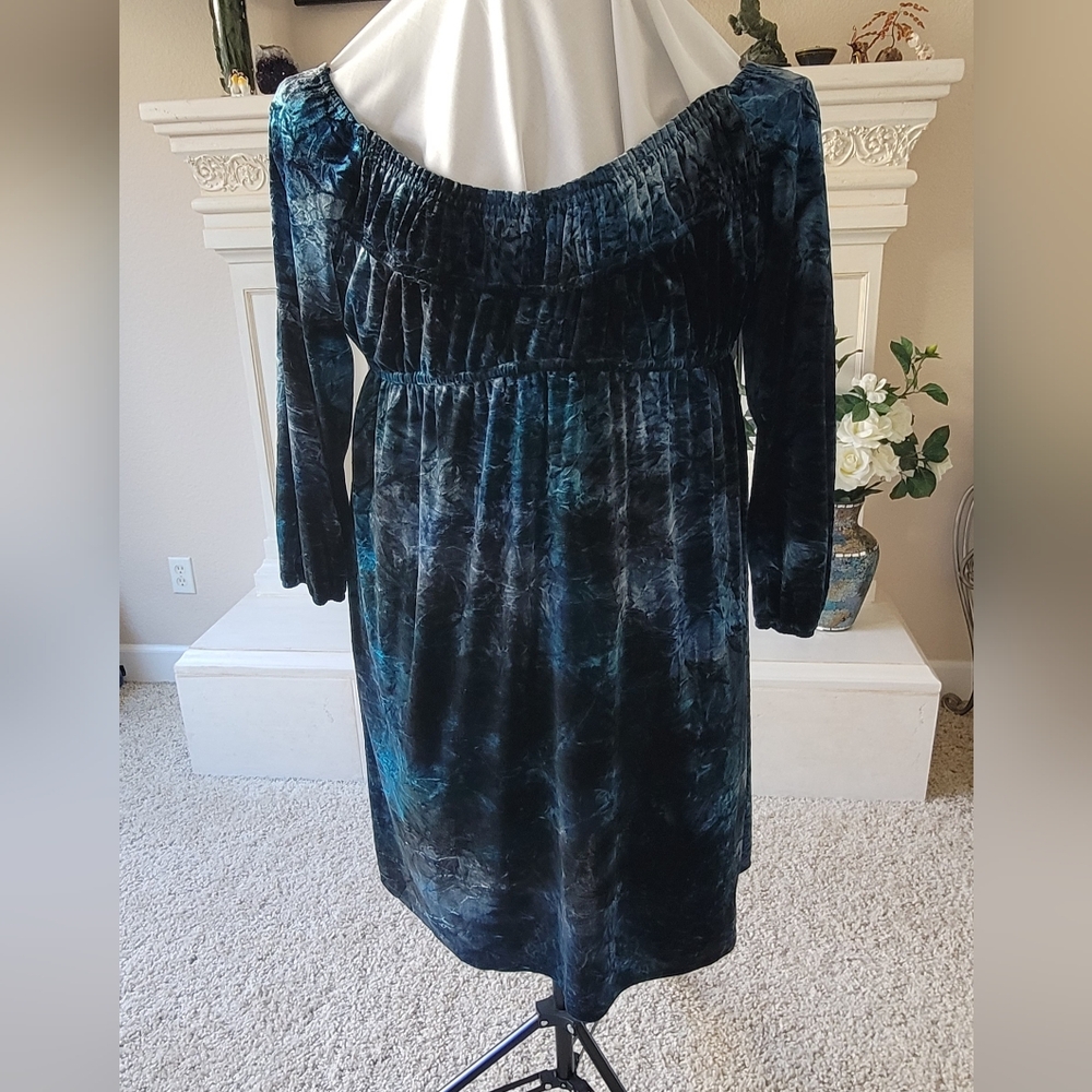 Muse for Boston Proper Crushed Velvet Babydoll Dress